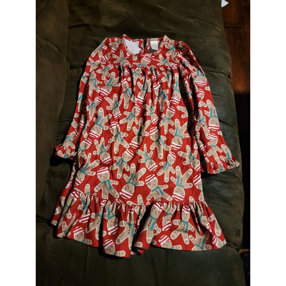Gymboree outlet Christmas gingerbread men nightgown size 7‎ 8